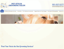 Tablet Screenshot of petstylessalonandspa.com